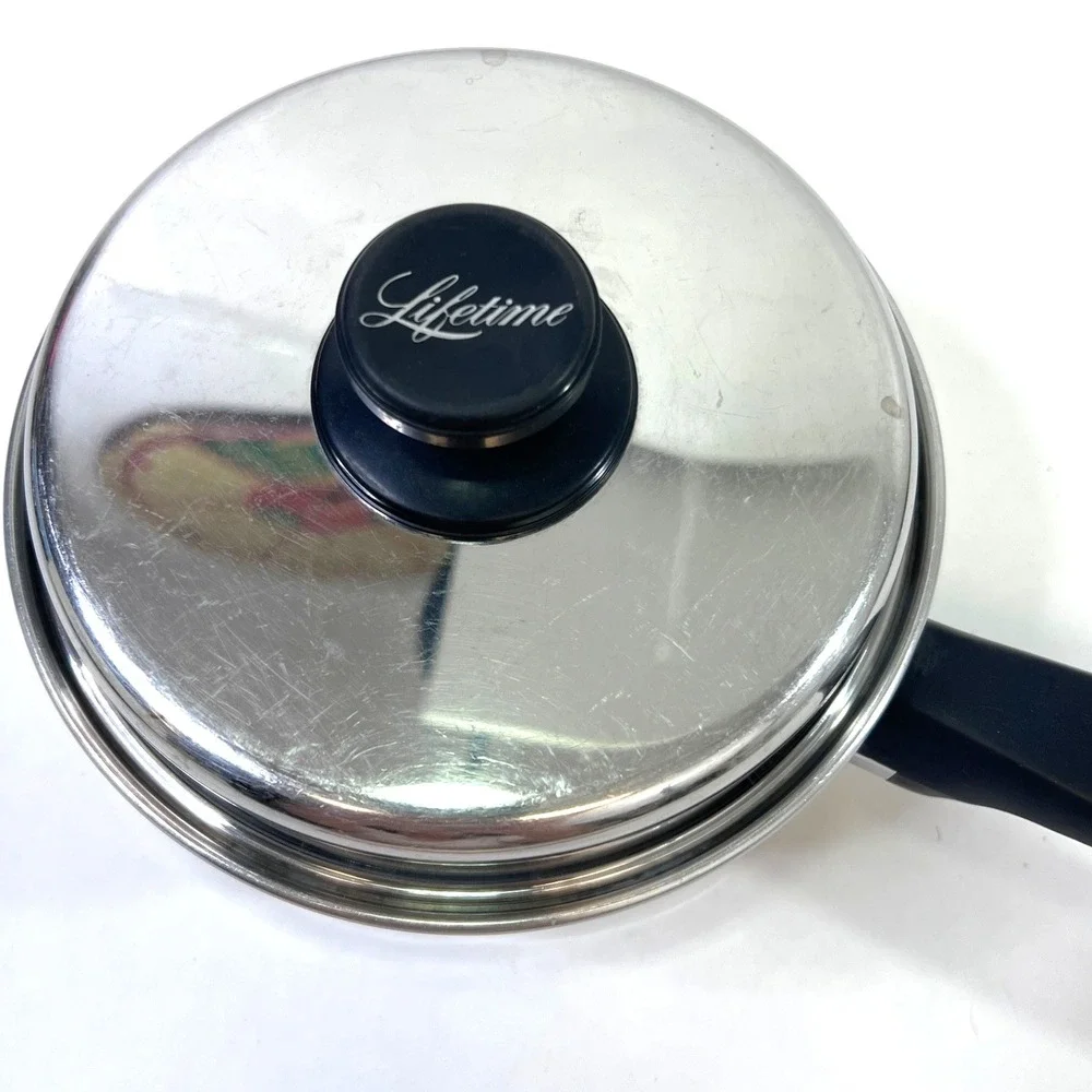 Lifetime 1.5‎ Qt Saucepan with Lid Stainless Steel USA Made 18/8 Vintage